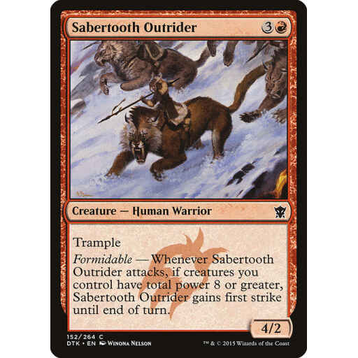 Dragons of Tarkir - 152 - Sabertooth Outrider - Common - R - Non-foil