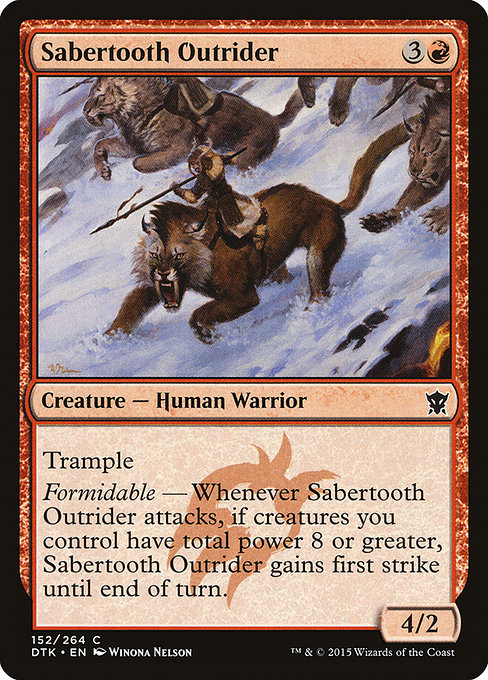 Dragons of Tarkir - 152 - Sabertooth Outrider - Common - R - Non-foil
