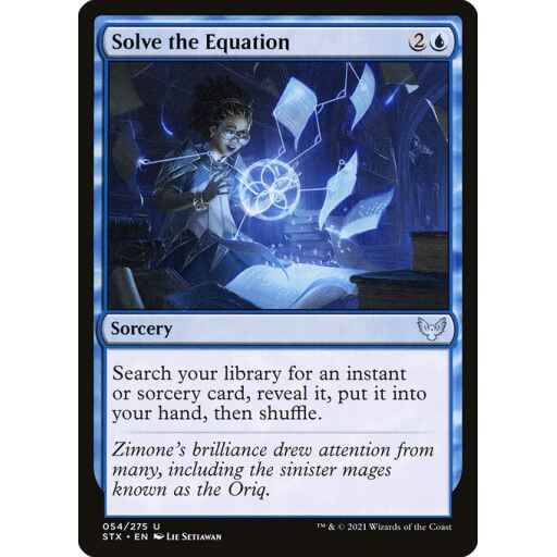 Strixhaven: School of Mages - 54 - Solve the Equation - Uncommon - U - Foil
