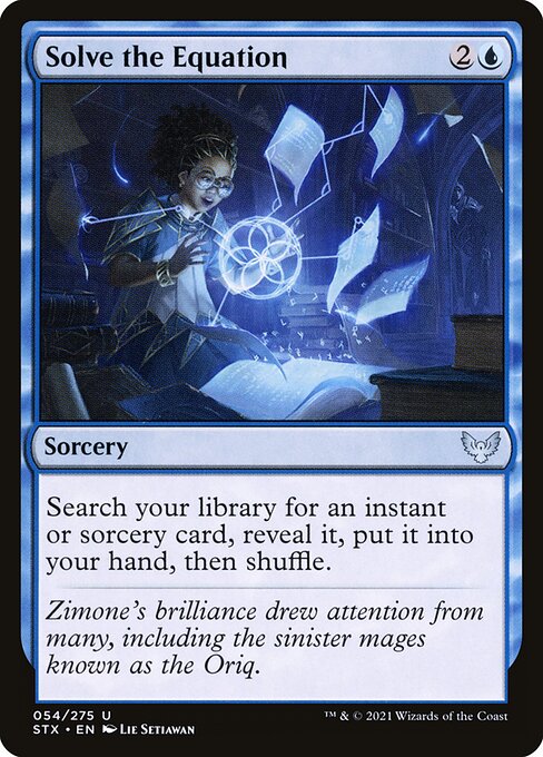 Strixhaven: School of Mages - 54 - Solve the Equation - Uncommon - U - Foil