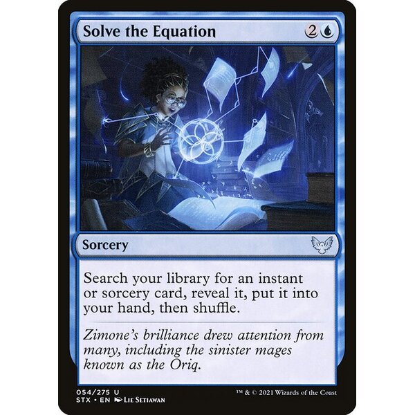 Strixhaven: School of Mages - 54 - Solve the Equation - Uncommon - U - Non-foil