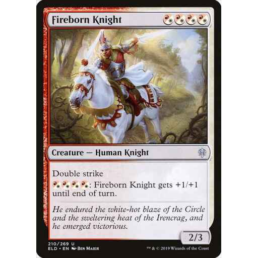 Throne of Eldraine - 210 - Fireborn Knight - Uncommon - WR - Foil