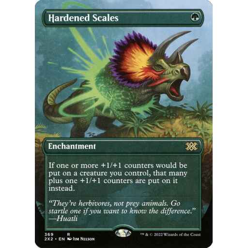 Double Masters 2022 - 369 - Hardened Scales - Rare - G - Foil