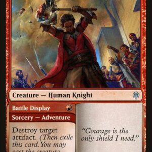 Throne of Eldraine - 122 - Embereth Shieldbreaker // Battle Display - Uncommon - R - Non-foil