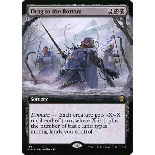 Dominaria United - 401 - Drag to the Bottom - Rare - B - Foil