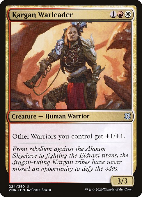 Zendikar Rising - 224 - Kargan Warleader - Uncommon - WR - Non-foil
