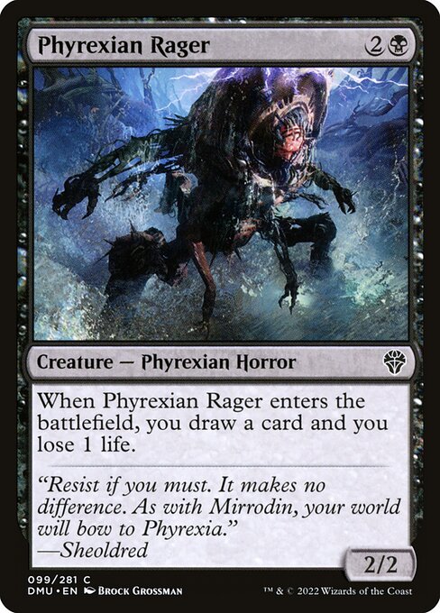 Dominaria United - 99 - Phyrexian Rager - Common - B - Foil