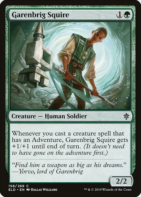 Throne of Eldraine - 158 - Garenbrig Squire - Common - G - Non-foil