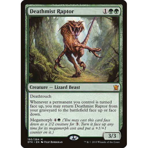 Dragons of Tarkir - 180 - Deathmist Raptor - Mythic - G - Non-foil