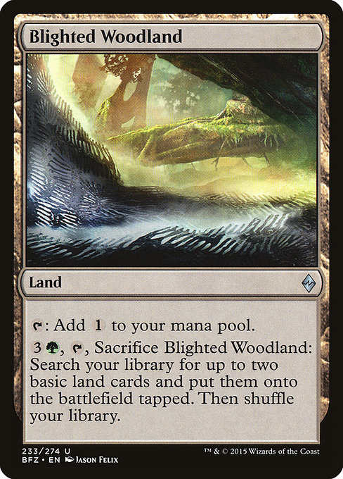Battle for Zendikar - 233 - Blighted Woodland - Uncommon - C - Non-foil