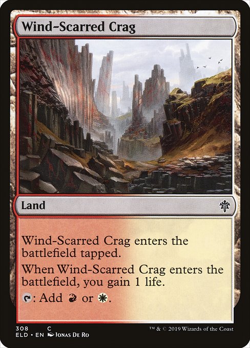 Throne of Eldraine - 308 - Wind-Scarred Crag - Common - C - Non-foil