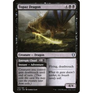Commander Legends: Battle for Baldur's Gate - 153 - Topaz Dragon // Entropic Cloud - Uncommon - B - Foil
