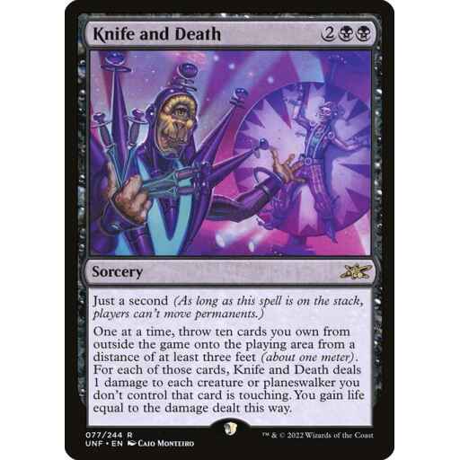 Unfinity - 77 - Knife and Death - Rare - B - Foil
