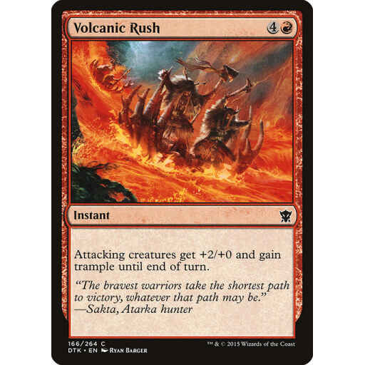 Dragons of Tarkir - 166 - Volcanic Rush - Common - R - Non-foil