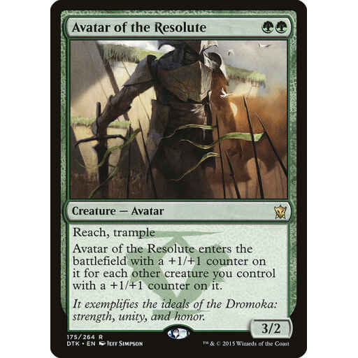 Dragons of Tarkir - 175 - Avatar of the Resolute - Rare - G - Foil