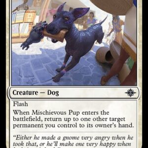 The Lost Caverns of Ixalan - 25 - Mischievous Pup - Uncommon - W - Non-foil (Front)