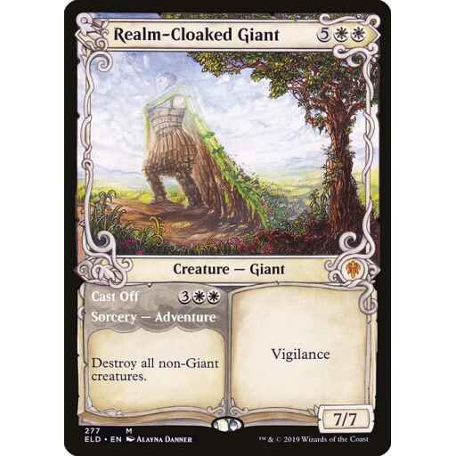 Throne of Eldraine - 277 - Realm-Cloaked Giant // Cast Off - Mythic - W - Non-foil