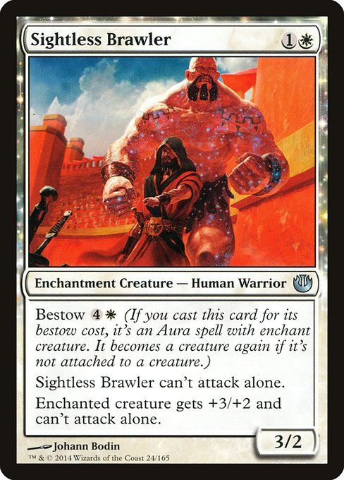 Journey into Nyx - 24 - Sightless Brawler - Uncommon - W - Foil (Front)