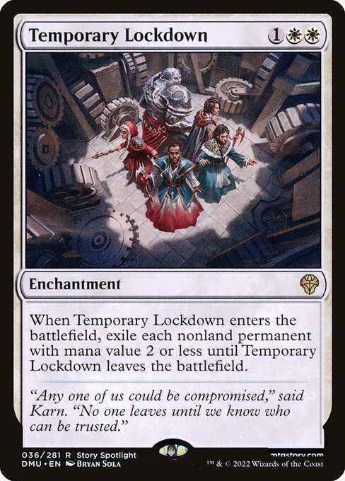 Dominaria United - 36 - Temporary Lockdown - Rare - W - Non-foil