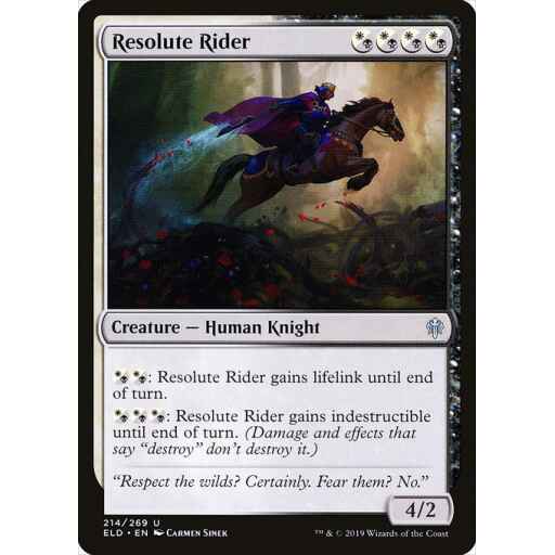 Throne of Eldraine - 214 - Resolute Rider - Uncommon - WB - Non-foil
