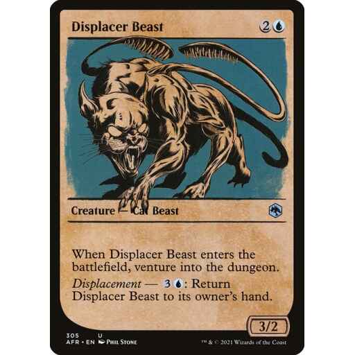 Adventures in the Forgotten Realms - 305 - Displacer Beast - Uncommon - U - Foil