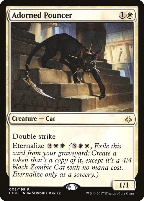 Hour of Devastation - 2 - Adorned Pouncer - Rare - W - Foil