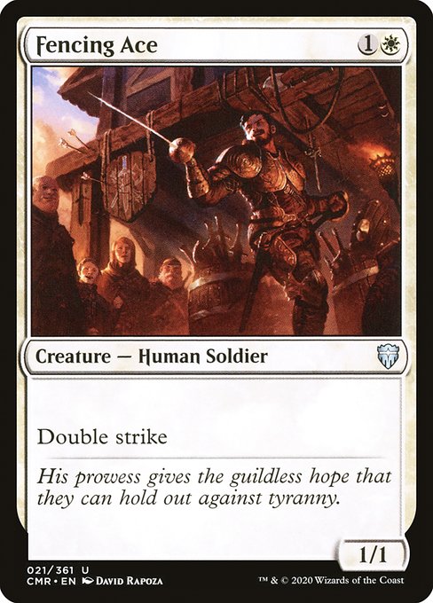 Commander Legends - 21 - Fencing Ace - Uncommon - W - Non-foil