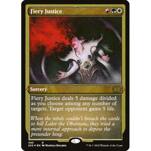 Double Masters 2022 - 495 - Fiery Justice - Rare - Multi - Non-foil