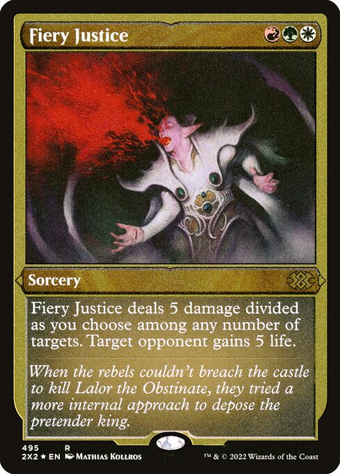 Double Masters 2022 - 495 - Fiery Justice - Rare - Multi - Non-foil