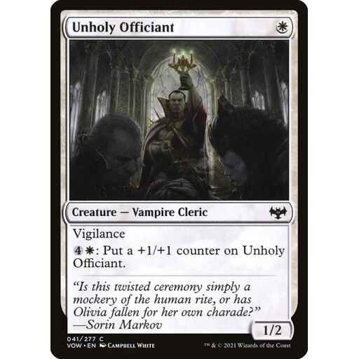 Innistrad: Crimson Vow - 41 - Unholy Officiant - Common - W - Non-foil