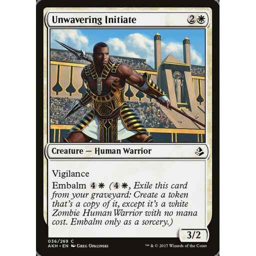 Amonkhet - 36 - Unwavering Initiate - Common - W - Non-foil