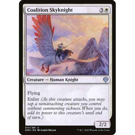 Dominaria United - 14 - Coalition Skyknight - Uncommon - W - Foil
