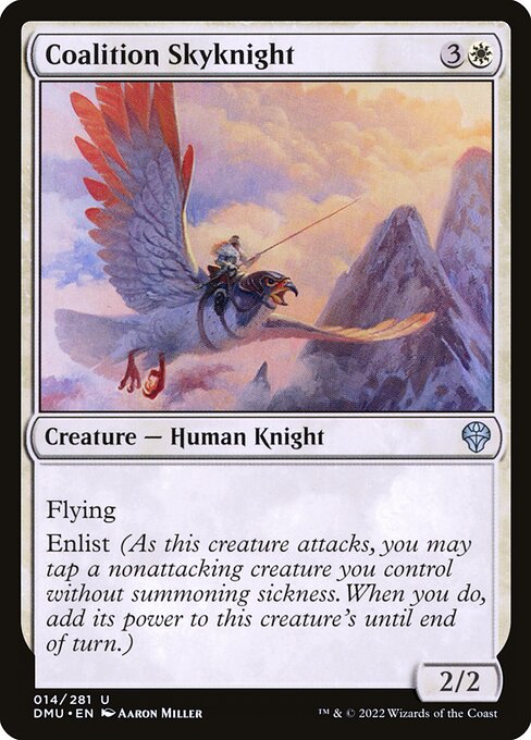 Dominaria United - 14 - Coalition Skyknight - Uncommon - W - Foil