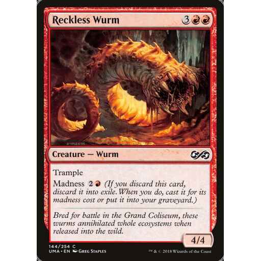 Ultimate Masters - 144 - Reckless Wurm - Common - R - Foil