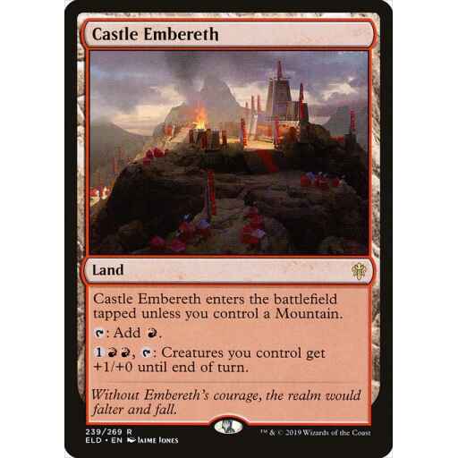 Throne of Eldraine - 239 - Castle Embereth - Rare - C - Foil