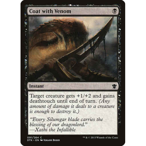 Dragons of Tarkir - 91 - Coat with Venom - Common - B - Non-foil
