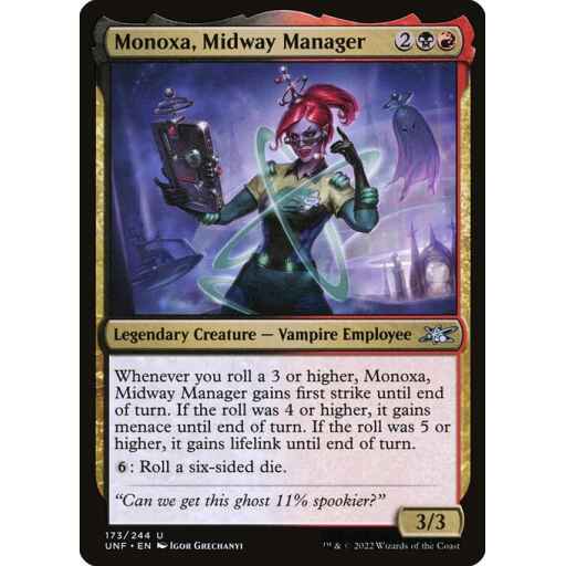 Unfinity - 173 - Monoxa, Midway Manager - Uncommon - BR - Foil