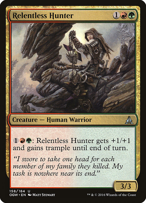 Oath of the Gatewatch - 158 - Relentless Hunter - Uncommon - RG - Non-foil