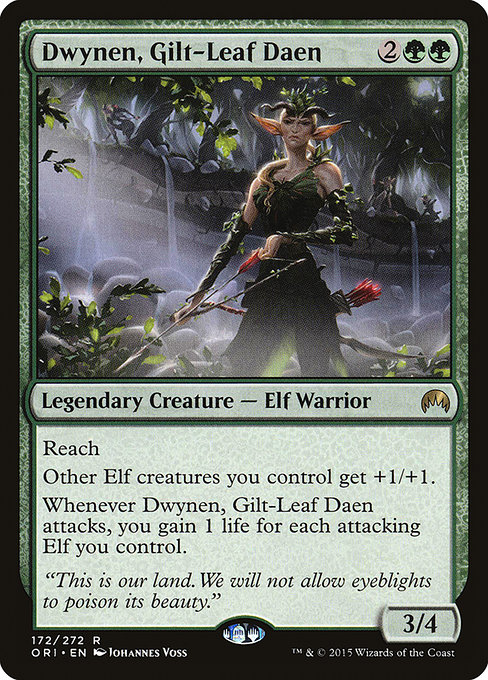 Magic Origins - 172 - Dwynen, Gilt-Leaf Daen - Rare - G - Foil