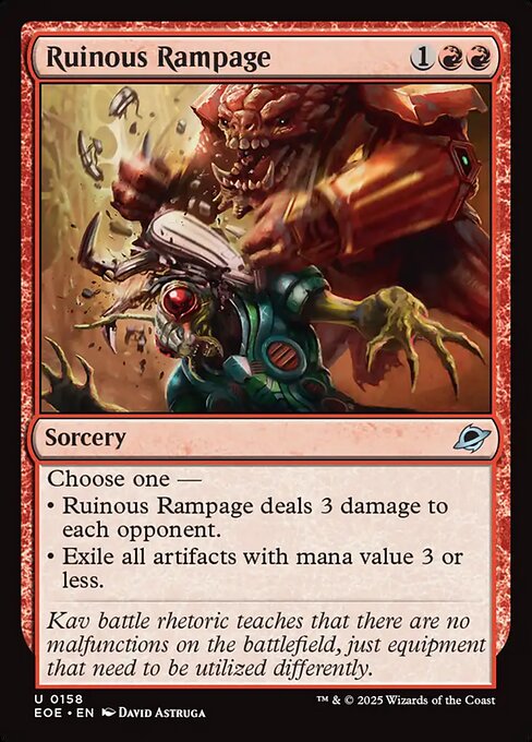 Edge of Eternities - 158 - Ruinous Rampage - Uncommon - R - Foil