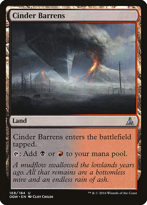 Oath of the Gatewatch - 168 - Cinder Barrens - Uncommon - C - Non-foil