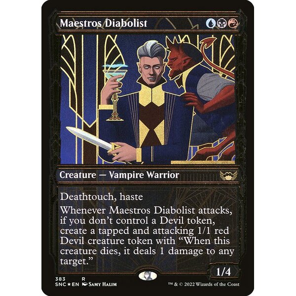 Streets of New Capenna - 383 - Maestros Diabolist - Rare - Multi - Foil