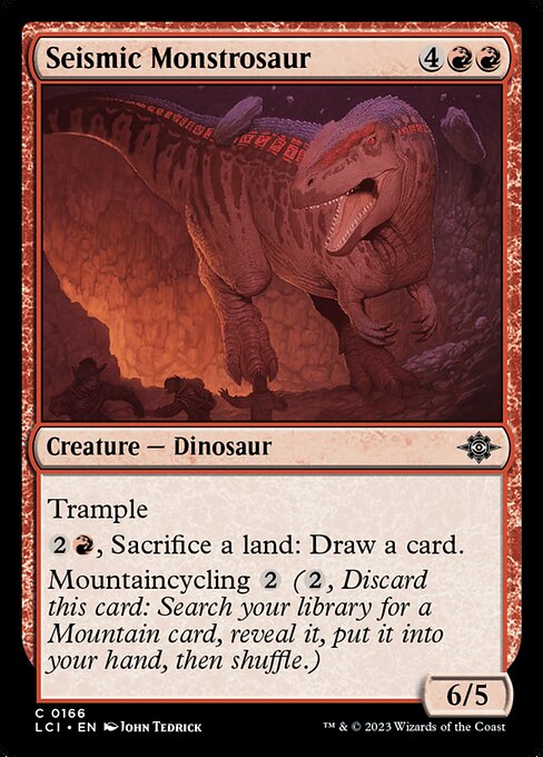 The Lost Caverns of Ixalan - 166 - Seismic Monstrosaur - Common - R - Non-foil (Front)