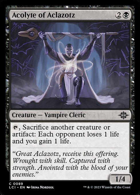 The Lost Caverns of Ixalan - 89 - Acolyte of Aclazotz - Common - B - Non-foil (Front)