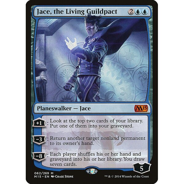 Magic 2015 - 62 - Jace, the Living Guildpact - Mythic - U - Foil
