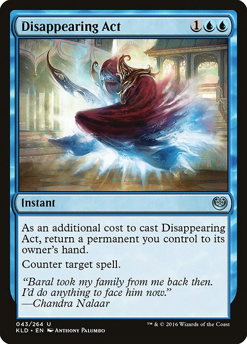 Kaladesh - 43 - Disappearing Act - Uncommon - U - Non-foil (Front)