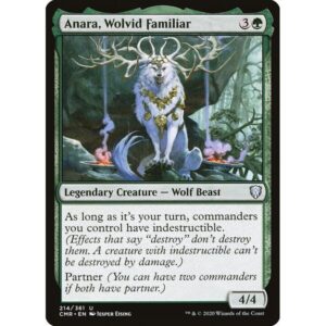 Commander Legends - 214 - Anara, Wolvid Familiar - Uncommon - G - Non-foil