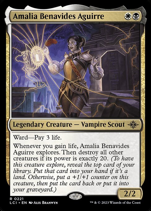 The Lost Caverns of Ixalan - 221 - Amalia Benavides Aguirre - Rare - WB - Non-foil (Front)