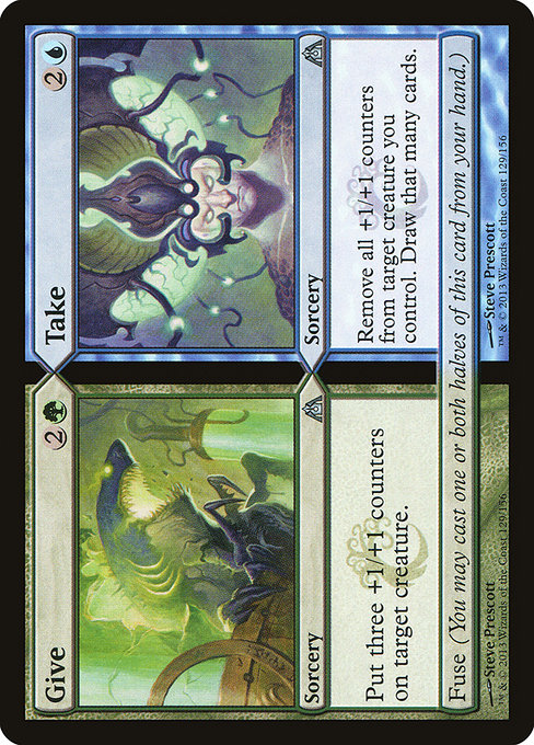 Dragon's Maze - 129 - Give // Take - Uncommon - UG - Non-foil (Front)