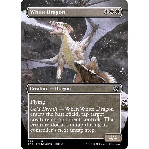 Adventures in the Forgotten Realms - 288 - White Dragon - Uncommon - W - Foil